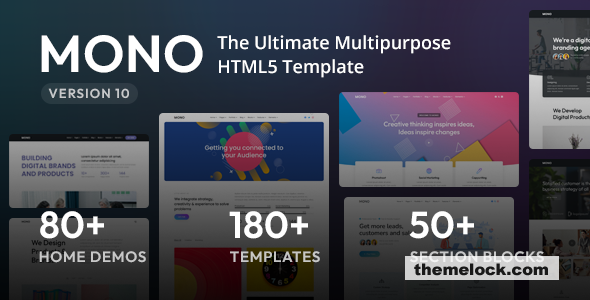 Mono v10.0.1 - Multi-Purpose HTML5 Template