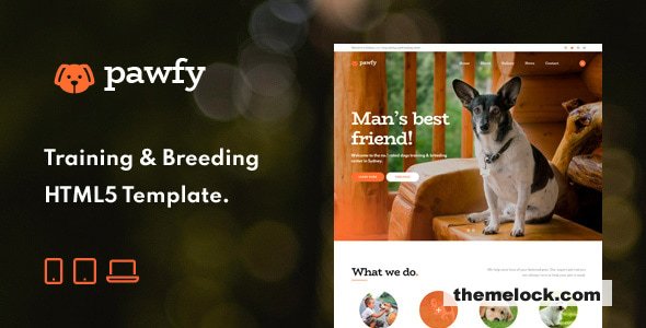 Pawfy – Dog Grooming & Breeding HTML Template
