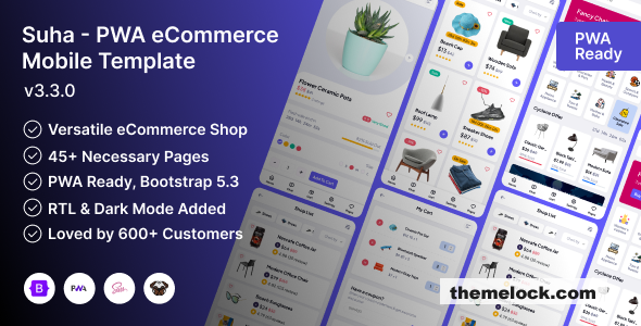 Suha v3.3.0 - PWA eCommerce Mobile Template