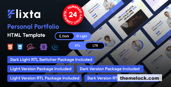Flixta v1.0 - Personal Portfolio HTML Template