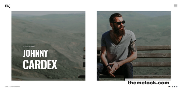 Cardex - One Page Portfolio Template
