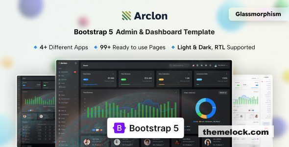 Arclon v1.0 - Admin & Dashboard Template