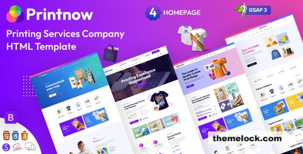Printnow - Printing Services Company HTML Template