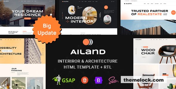 Ailand - Modern Interior & Architecture HTML Template + RTL
