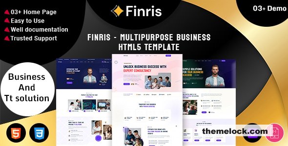 Finris - Multipurpose Business & IT Solutions HTML5 Template