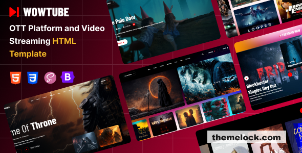 WowTube - OTT Platform and Video Streaming HTML Template