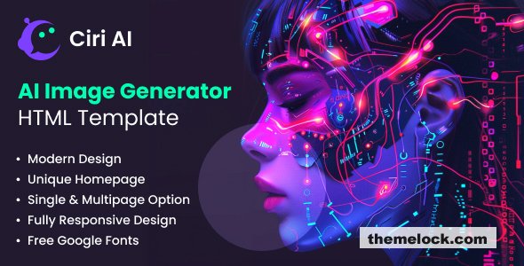 Ciri AI - AI Image Generator HTML Template