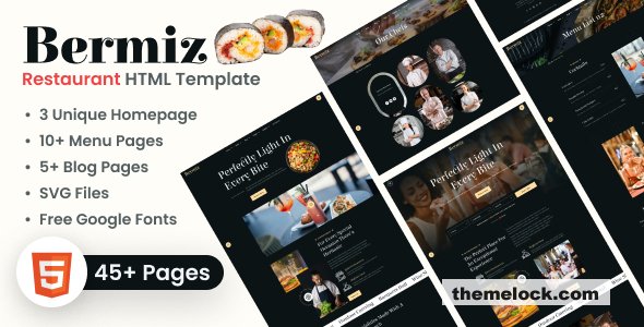 Bermiz - Multipurpose Restaurant and Food Delivery HTML Template