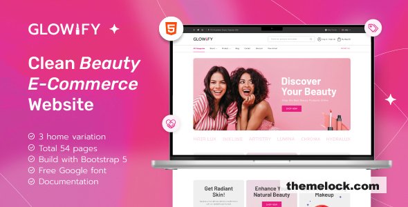 Glowify - Beauty Products eCommerce HTML Template
