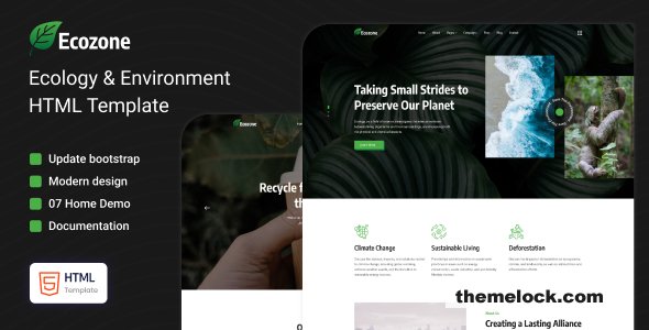 Ecozone - Ecology & Environment HTML Template