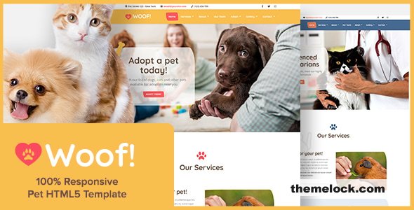 Woof! v2.0 - Pet HTML5 Template