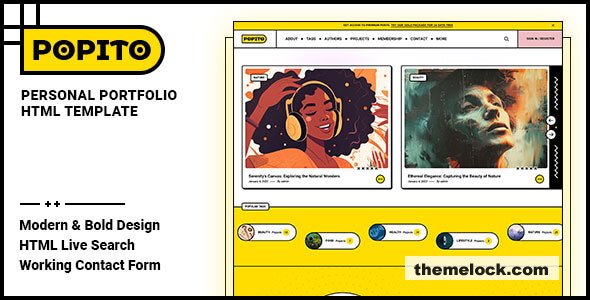 Popito - Personal Portfolio HTML Template