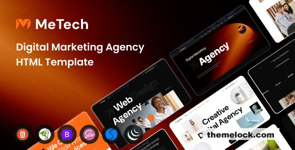 Metech - Multipurpose Creative Agency And Digital Marketing HTML Template