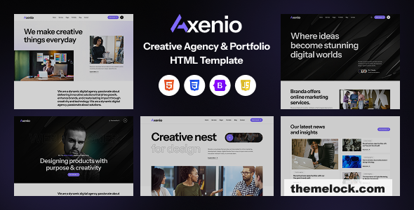 Axenio - Creative Agency and Portfolio HTML Template