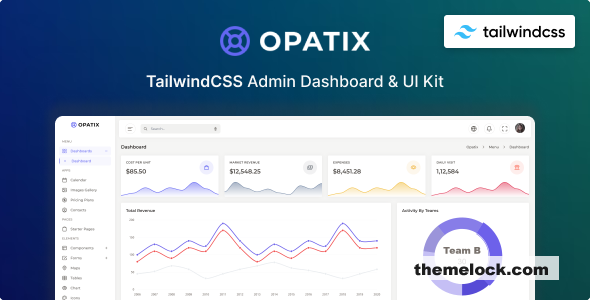 Opatix - Tailwind CSS 3 Admin Layout & UI Kit Template
