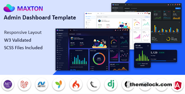 Maxton - Bootstrap5, Laravel, Angular, ASP.Net, MVC, Nodejs, Symfony, Django, php, YII, CodeIgniter  - 19 June 2025