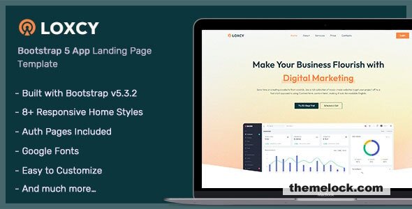 Loxcy - Landing Page Template