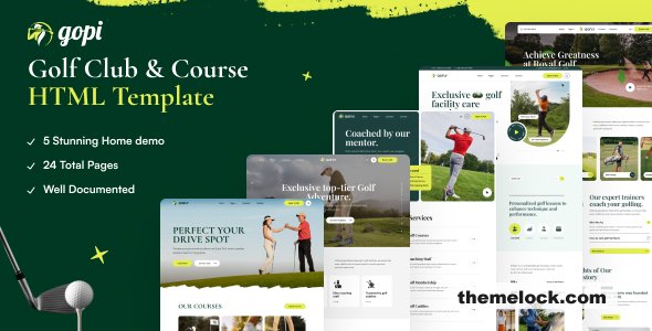Gopi - Golf Club & Course HTML Template