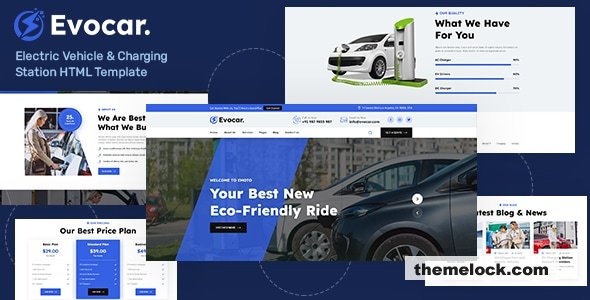 Evocar - Electric Vehicle & Charging Station HTML Template