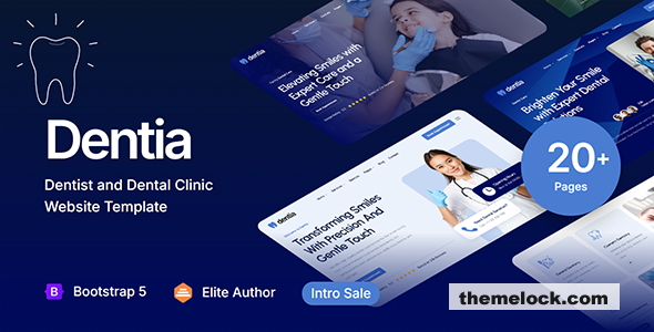 Dentia - Dentist & Dental Clinic Website Template