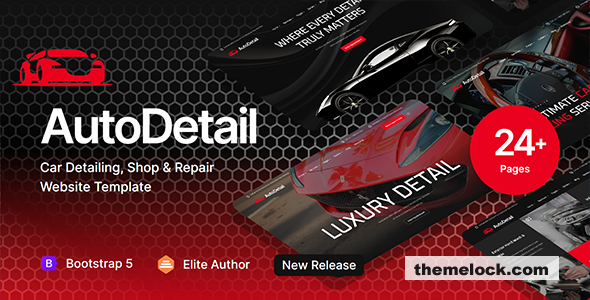 AutoDetail - Car Detailing, Shop & Repair HTML Template
