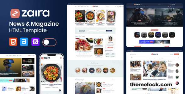 Zaira - News Magazine HTML Template + RTL