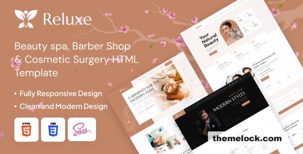 Reluxe - Beauty spa, Barber Shop & Cosmetic Surgery Html Template