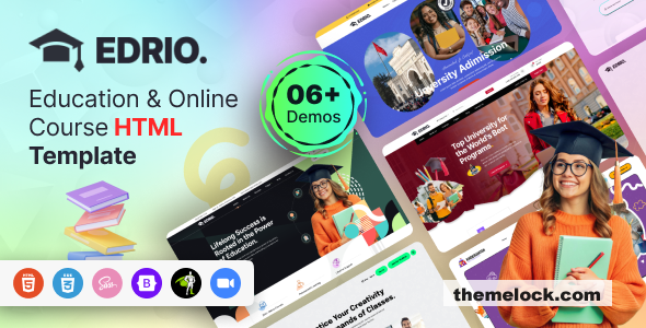 Edrio - Education & Online Courses HTML Template