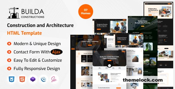 Builda - Construction Services & Architecture HTML Template