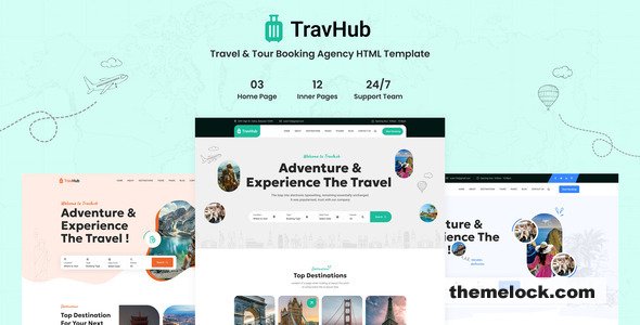 Travhub – Tour & Travel Booking HTML Template