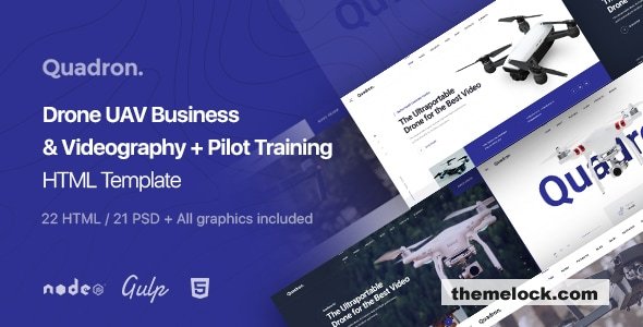 Quadron - Drone UAV Business & Videography HTML Template