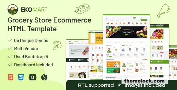 Ekomart - eCommerce HTML Template + RTL
