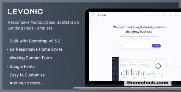 Levonic - Bootstrap 5 Landing Page Template