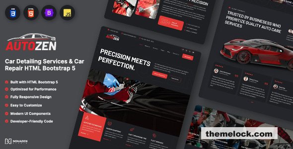 Autozen – Car Detailing & Auto Repair HTML Bootstrap 5 Template