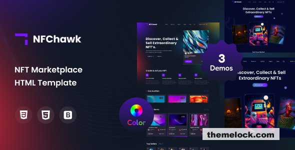 NFChawk - NFT Marketplace HTML Template
