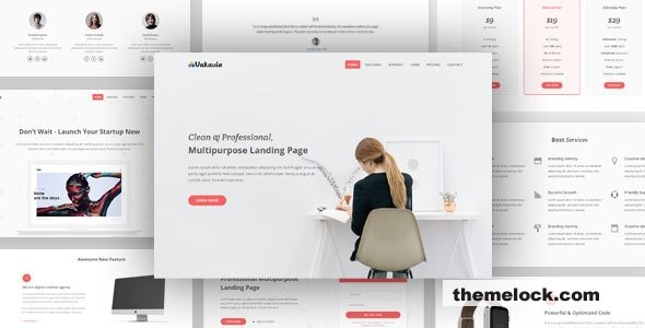 Vakavia v2.1.0 - Multipurpose Landing Page Template
