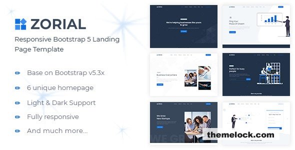 Zorial v2.0 - Landing Page Template