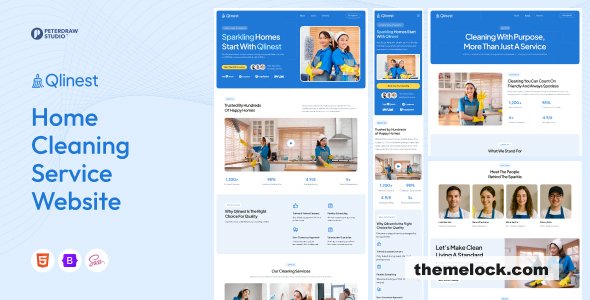 Qlinest - Home Cleaning Service Website HTML Template