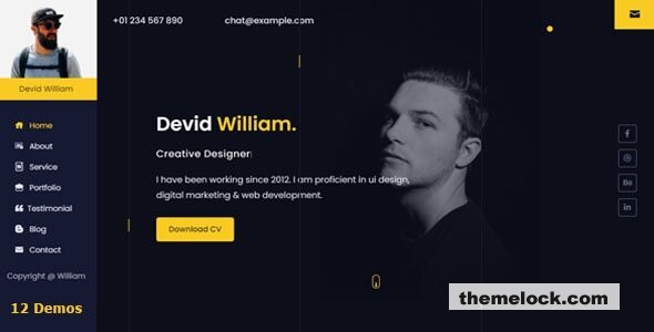 Wokoya - Personal Portfolio vCard HTML Template