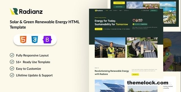 Radianz - Solar & Green Renewable Energy HTML Template