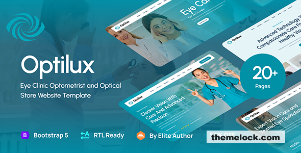 Optilux - Eye Care Clinic Optometrist and Optical Store HTML Template