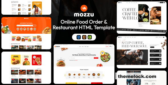 Mozzu – Online Food Ordering & Restaurant HTML Template