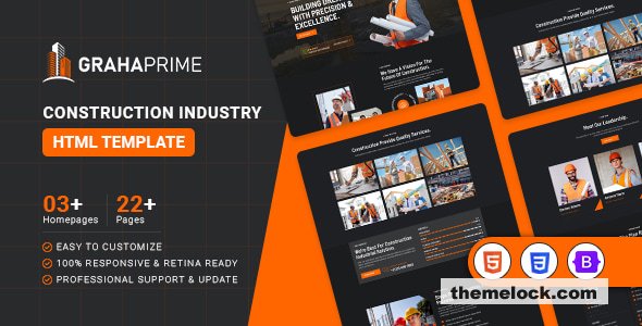 Graha Prime - Construction Industry HTML Template