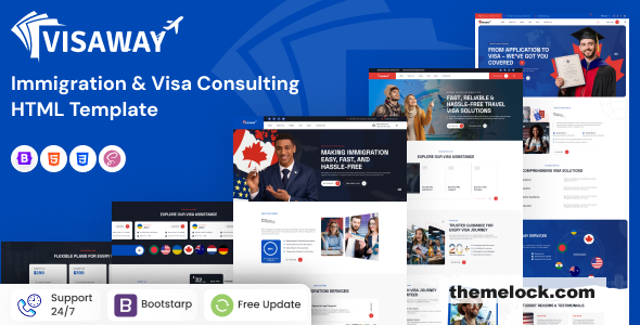 Visaway – Immigration and Visa Consulting HTML Template