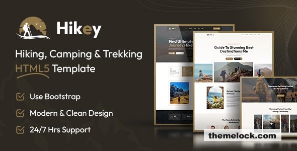 Hikey – Hiking Camping & Travel Trekking HTML5 Template