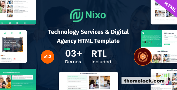 Nixo v1.3 - IT Services Startup Agency Bootstrap 5 Template