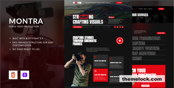 Montra - Film & Video Production HTML Bootstrap Template