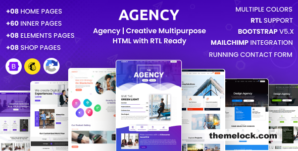 Agency v2.2.1 - Creative Multipurpose HTML with RTL Ready