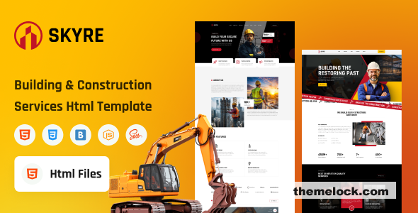 Skyre – Building & Construction Services Html Template