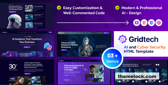 Gridtech - AI and Cyber Security HTML Template